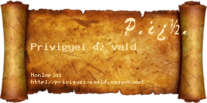 Privigyei Évald névjegykártya